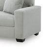 Gesi Sofa with Track Arms and Accent Pillows | Smoke Corded Polyester 85"