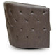 Amay Swivel Accent Chair | Barrel Design | Granite Tufted Faux Leather