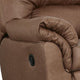 Lalie Manual Rocker Recliner  Chair | Jumbo-Stitching | Caramel Faux Leather