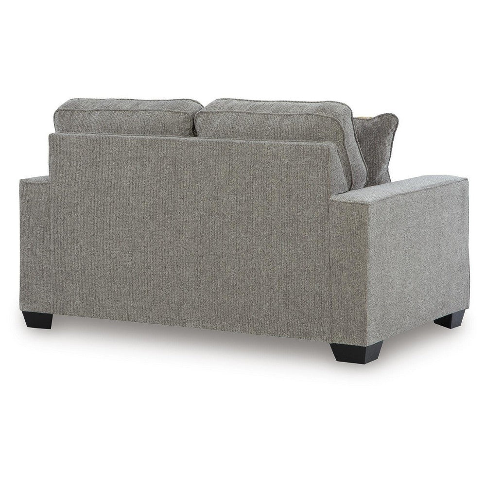 Bonny Loveseat with Track Arms and Accent Pillows | Iron Polyester 63"