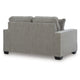 Bonny Loveseat with Track Arms and Accent Pillows | Iron Polyester 63"