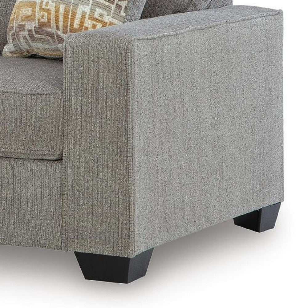 Bonny Loveseat with Track Arms and Accent Pillows | Iron Polyester 63"