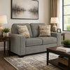 Bonny Loveseat with Track Arms and Accent Pillows | Iron Polyester 63"