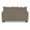 Teu Loveseat | Striped Accent Pillows | Brown-Gray Chenille 66"