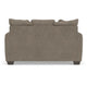 Teu Loveseat | Striped Accent Pillows | Brown-Gray Chenille 66"