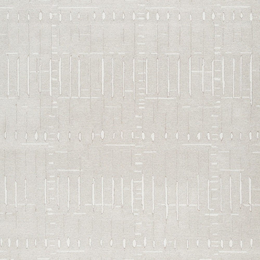 Berty Large Area Rug with Abstract Patterns | Tan-Ivory Hand-Tufted Wool 8x10