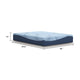 Pmy Full Mattress with Memory Foam | Firm Support | Light Blue Fabric 12"