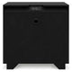 Deri Nightstand with USB Ports and Dual Drawers | Black Wood 27"