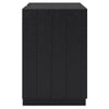 Deri Nightstand with USB Ports and Dual Drawers | Black Wood 27"