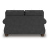 Cyrus Loveseat with 2 Throw Pillows, Granite Gray Faux Leather, 68"