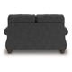 Cyrus Loveseat with 2 Throw Pillows, Granite Gray Faux Leather, 68"