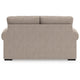 Mecy Loveseat with 2 Pillows, Roll Arms, Heather Gray Chenille, 75"