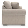 Mecy Loveseat with 2 Pillows, Roll Arms, Heather Gray Chenille, 75"