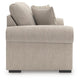 Mecy Loveseat with 2 Pillows, Roll Arms, Heather Gray Chenille, 75"