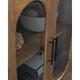 Nisa Accent Cabinet, 2 Glass Doors, Capsule Shelves, 40" Light Brown