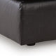 Emy Oversized Accent Ottoman | Black Top Grain Leather | 42"