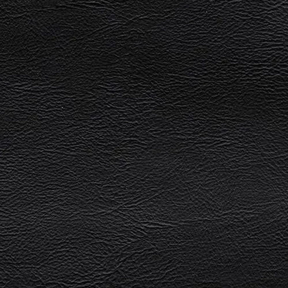 Emy Oversized Accent Ottoman | Black Top Grain Leather | 42"