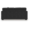 Jez Sofa, 2 Pillows, LED Lights, Coal Black Polyester, 83"