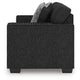 Jez Sofa, 2 Pillows, LED Lights, Coal Black Polyester, 83"
