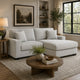 Gesi Sofa with L Arm Chaise, 2 Pillows, Light Gray Upholstery, 85"