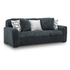 Addy Sofa with 5 Pillows | Gunmetal Gray Corduroy Upholstery | 98"