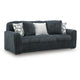Addy Sofa with 5 Pillows | Gunmetal Gray Corduroy Upholstery | 98"