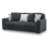 Addy Sofa with 5 Pillows | Gunmetal Gray Corduroy Upholstery | 98"