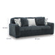Addy Sofa with 5 Pillows | Gunmetal Gray Corduroy Upholstery | 98"