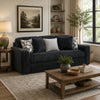 Addy Sofa with 5 Pillows | Gunmetal Gray Corduroy Upholstery | 98"