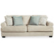 Monie Sofa with Rolled Arms | 5 Accent Pillows Set | Sandstone Chenille 98"