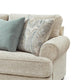 Monie Sofa with Rolled Arms | 5 Accent Pillows Set | Sandstone Chenille 98"