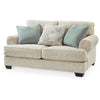 Monie Loveseat with Rolled Arms | 3 Accent Pillows | Sandstone Chenille 74"