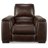 Sanco Power Recliner Chair | Adjustable Headrest | USB| Walnut Brown Leather