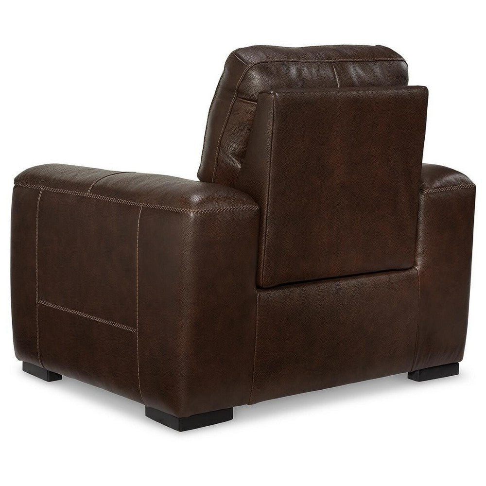 Sanco Power Recliner Chair | Adjustable Headrest | USB| Walnut Brown Leather