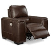 Sanco Power Recliner Chair | Adjustable Headrest | USB| Walnut Brown Leather