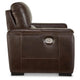 Sanco Power Recliner Chair | Adjustable Headrest | USB| Walnut Brown Leather