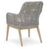 Yami Patio Armchair | Set of 2 | Wooden Angled Legs | Gray Resin Wicker