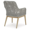 Yami Patio Armchair | Set of 2 | Wooden Angled Legs | Gray Resin Wicker