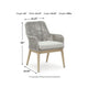 Yami Patio Armchair | Set of 2 | Wooden Angled Legs | Gray Resin Wicker