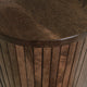 Micky 68" Accent Cabinet with 4 Fluted Doors | Brown Solid Mango Wood | Gold Legs