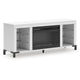 Levvy TV St& Media Console | Electric Fireplace | Storage | White Wood 60"