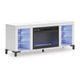 Levvy TV St& Media Console | Electric Fireplace | Storage | White Wood 60"