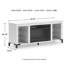 Levvy TV St& Media Console | Electric Fireplace | Storage | White Wood 60"