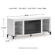 Levvy TV St& Media Console | Electric Fireplace | Storage | White Wood 60"