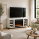 Levvy TV St& Media Console | Electric Fireplace | Storage | White Wood 60"