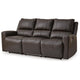 Andie Dual Power Reclining Sofa with USB Port | Storm Gray Leather 84"