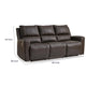 Andie Dual Power Reclining Sofa with USB Port | Storm Gray Leather 84"