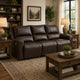 Andie Dual Power Reclining Sofa with USB Port | Storm Gray Leather 84"