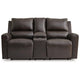 Andie Power Reclining Loveseat with Console | USB Port | Storm Gray Leather 75"