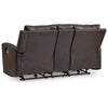 Andie Power Reclining Loveseat with Console | USB Port | Storm Gray Leather 75"